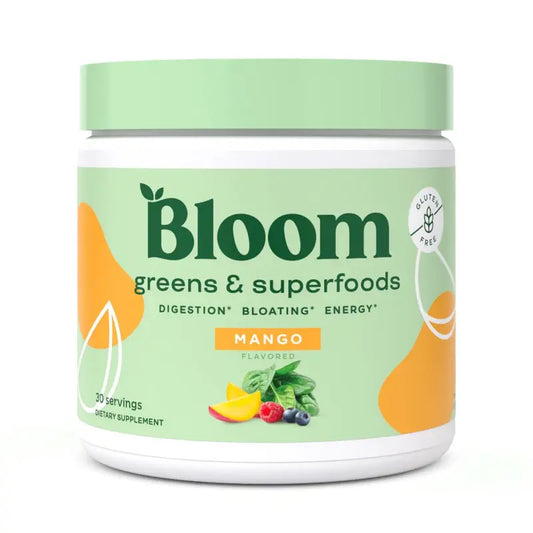 30 Ct Bloom Nutrition Greens and Superfoods Powder - Probiotics for Digestive Health & Bloating Relief for Women, Digestive Enzymes for Gut Health, Best Tasting Greens